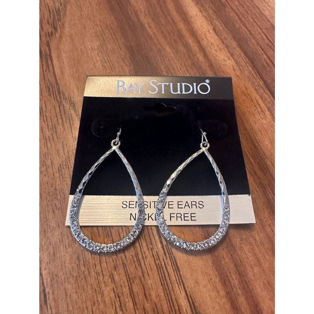 Bay Studio silver rhinestone dangles